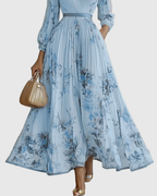 Rowella | Elegante vestido largo plisado