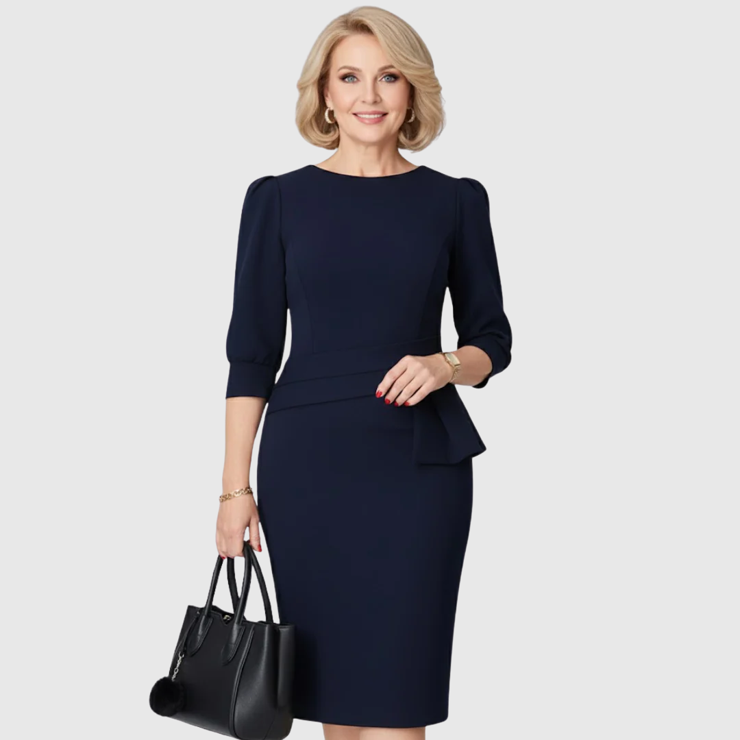 Claudine Bloom | Vestido midi con volantes refinados